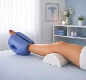 Jambes sur supports en mousse en cabinet médical