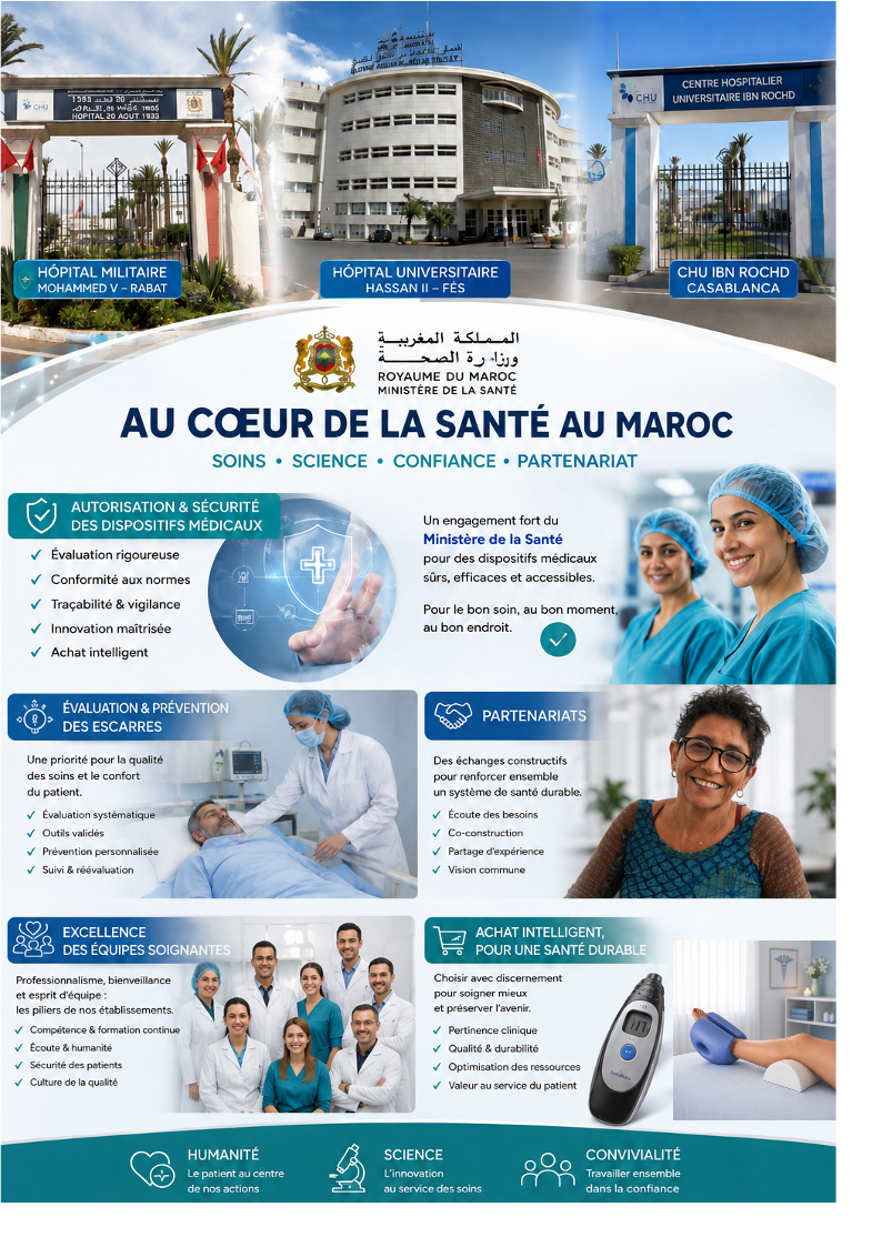 partenariats Maroc Affiche ministère Santé Maroc hôpitaux et soignants