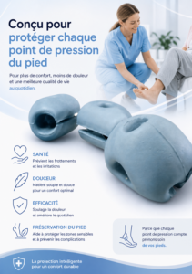 Protections en silicone pour points de pression du pied
