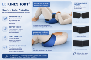 Coussin médical Kineshort pour protection du sacrum